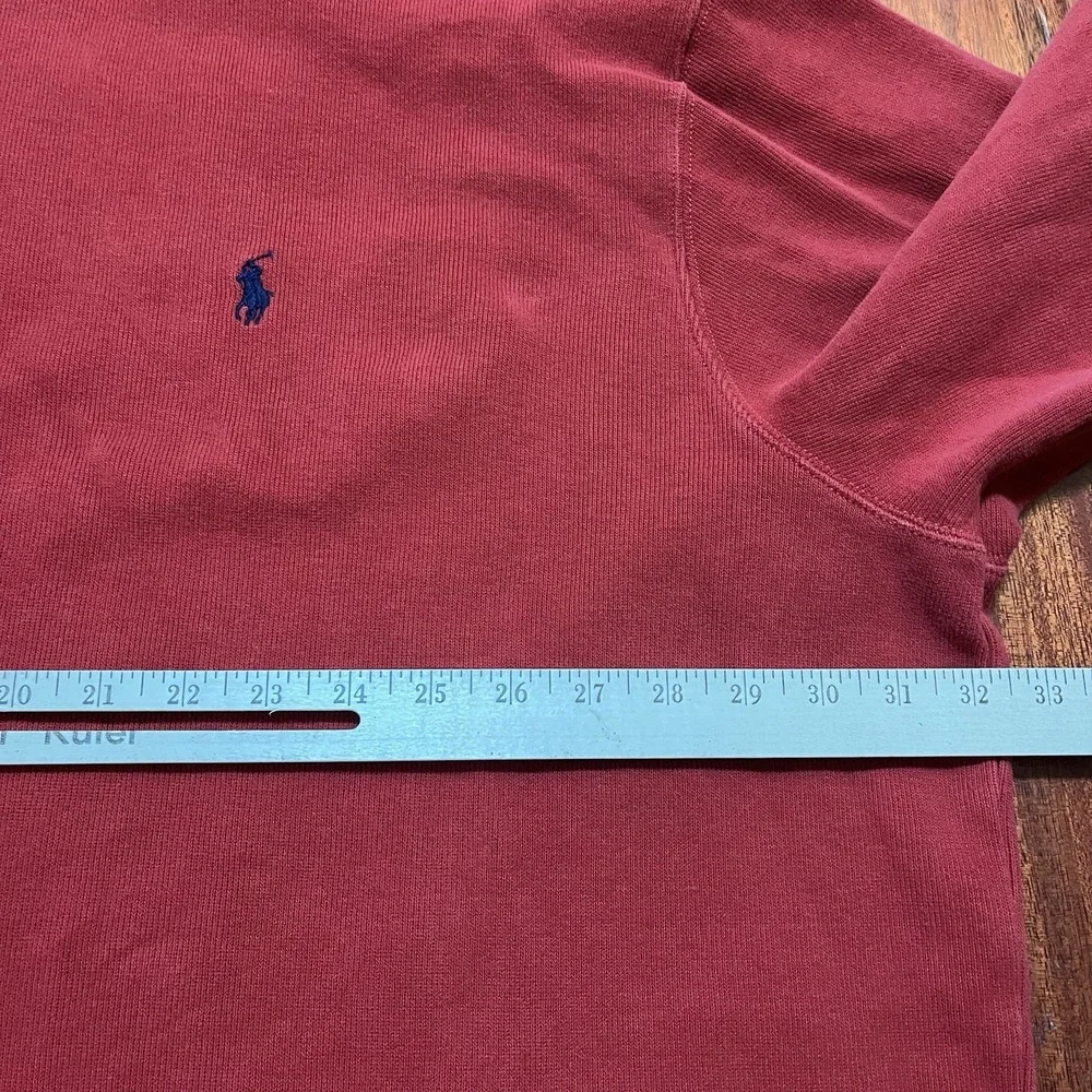 Polo Ralph Lauren 1/4 Zip Mens 4XLT Big Tall Red Sweater Pullover Mock Neck